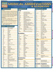 Medical Abbreviations & Acronyms (Quickstudy: Academic) – Pamphlet – GOOD