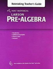 Holt McDougal Larson Pre-Algebra: – Hardcover, by HOLT MCDOUGAL – Very Good