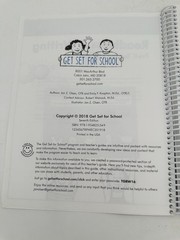 Get Set for School: Readiness & Writing Pre-K Teacher’s Guide 2018 Spiral 7th Ed
