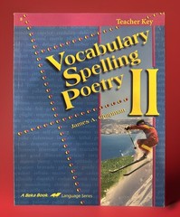 A Beka Book Language Series Teacher Key Vocabulary Spelling Poetry II (4th Ed)