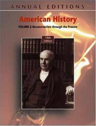 Annual Editions: American History, – Paperback, by Maddox Robert – Very Good