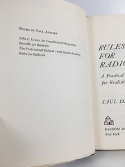 RULES FOR RADICALS Saul Alinsky 1971 RARE EDITION HARDCOVER *READ* PRIMER HC DJ