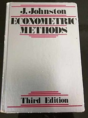 Econometric methods – Hardcover, by J Johnston – Acceptable n