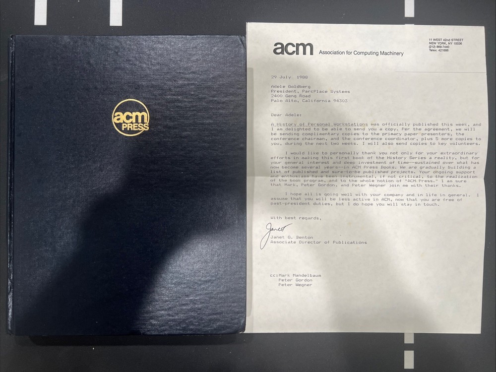 A History of Personal Workstations (Acm Press) – Adele Goldberg (1988) Rare!