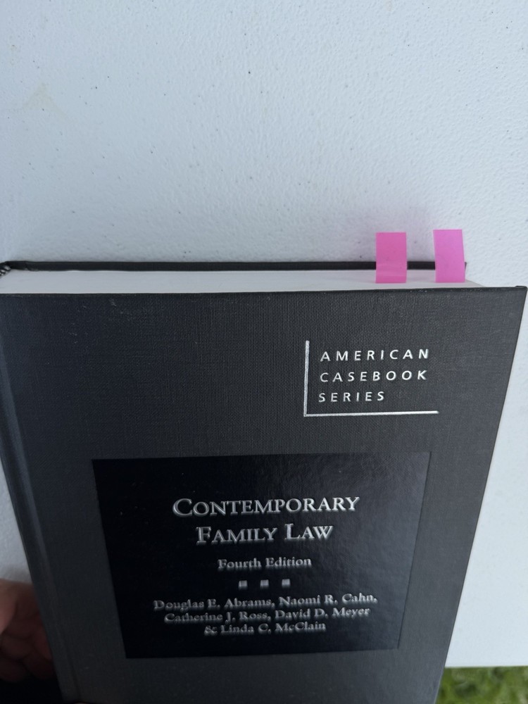 West Academic Contemporary Family Law 4th Ed Hardcover Abrams Cahn Ross
