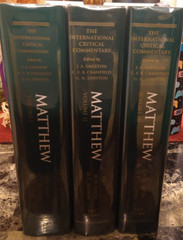 ICC on Matthew, by Davies & Allison, 3 Volume Set, Hardcover with Mylar Covers