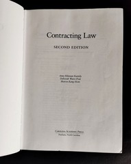 Contracting Law Second Edition by Kastely Post Horn 2000 Carolina Academic Press