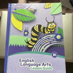 K12 English Language Arts Lesson Guide Kindergarten Hardcover Book Like New
