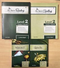 Lot 4 All About Reading Spelling Level 2 Teachers Manuals Readers 1-2 ALL COLOR
