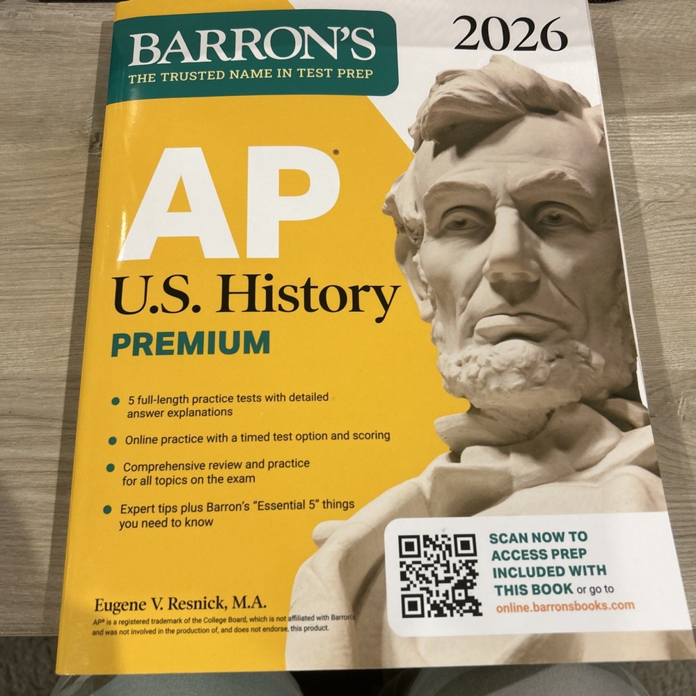 Barron’s AP Prep: AP U. S. History Premium, 2026: Prep Book with 5 Practice Exam