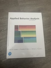 Applied Behavior Analysis by Cooper, Heron and Heward 2019 edition hardcover