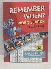 Remember When Word Search Puzzle Book Paperback Large Print 8.5” X 11”