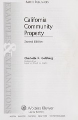 California Community Property Paperback Charlotte K. Goldberg