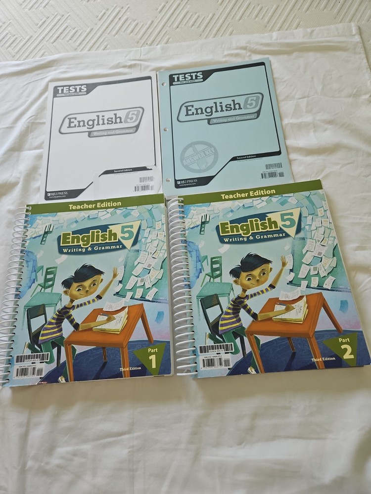 BJU English 5 Writing & Grammar, 3rd ed. Teacher Books Test & Key ( C)