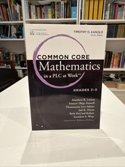 Common Core Mathematics in a PLC at Work Grades 3-5 Paperback Math Homeschool