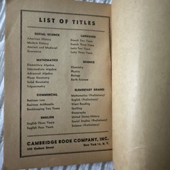 trigonometry (plane and spherical) Cambridge book co 1946 128 Pages Vintage