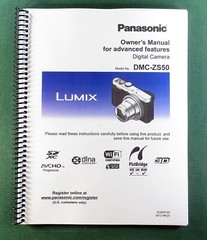 Panasonic DMC-ZS50 Advanced Owner’s Manual: Full Color 305 Pages & Clear Covers!