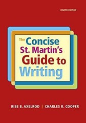 The Concise St. Martin’s Guide to – Paperback, by Axelrod Rise B.; – Very Good