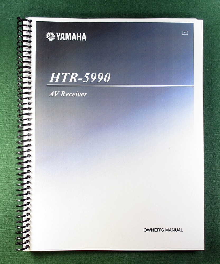 Yamaha HTR-5990 Instruction Manual: 128 Pages & Protective Covers!