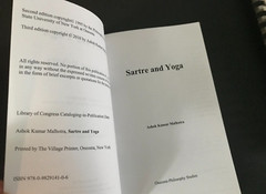 Sartre and Yoga by Ashok Kumar Malhotra NEW PB 2010 3rd ed.