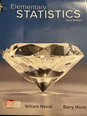 Loose Leaf Version for Elementary Statistics by Barry Monk and William Navidi…