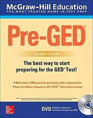 McGraw-Hill Education Pre-GED with DVD, – Paperback, by McGraw Hill – Acceptable