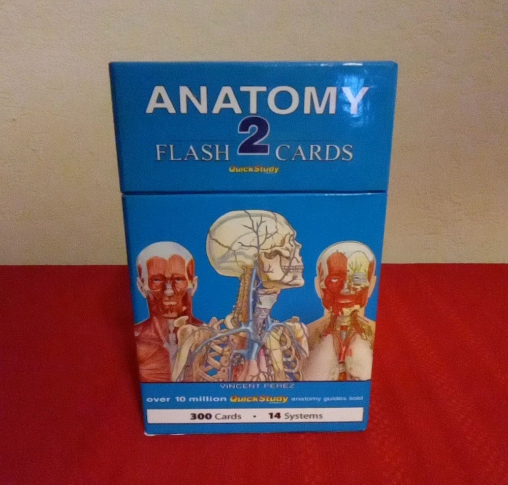 QuickStudy Anatomy 2 Flash Cards by Vincent Perez 300 Count 14 Systems