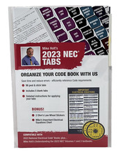 2023 Mike Holt’s NEC Tabs (Color Coded) With 2 Ohm’s Law Stickers Pamphlet