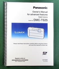 Panasonic Lumix DMC-TS25 Advanced Instruction Manual: 155 Pages & Clear Covers!