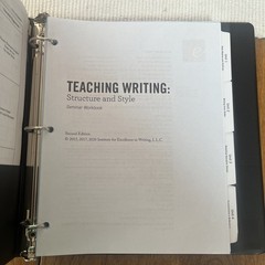 IEW Teaching Writing: Structure and Style Seminar Workbook Pudewa 2nd Edition