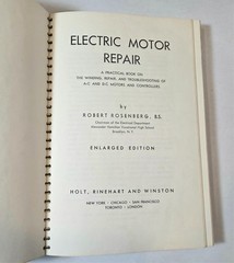 Electric Motor Repair Robert Rosenberg 1960 Double Book Set Fine Mint Condition