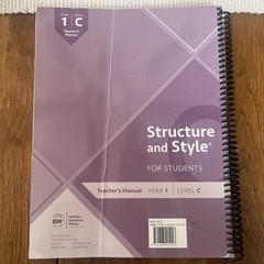 IEW Structure And Style Year 1 Level C Teacher’s Manual