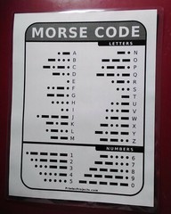 Morse Code Letters & Numbers  Chart  ~ 5 mil Laminated ~ FREE Shipping