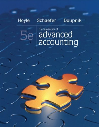 Fundamentals of Advanced Accounting by Joe Ben Hoyle
