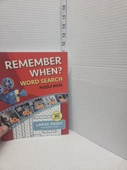 Remember When Word Search Puzzle Book Paperback Large Print 8.5” X 11”