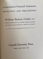 1949 Consolidated Financial Statements Principles & Procedures Childs Cornell HC