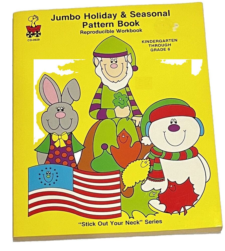 Jumbo Holiday & Seasonal Pattern Book. Reproducible Workbook. K – 8 Good