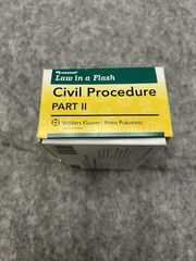 Emanuel Law In A Flash Civil Procedure Part II 2009 Bar Exam Study Aid Aspen