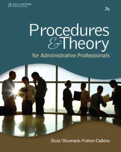 Procedures & Theory for Administrative Professionals – Hardcover – GOOD