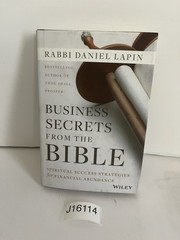 Business Secrets from the Bible Hardcover Dust Jacket 2014