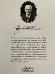 An Enemy Hath Done This by Ezra Taft Benson (Reprint 1969, New)