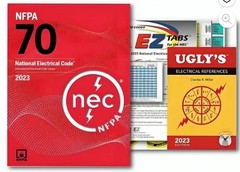NFPA NEC 70 National Electrical Code 2023 Edition with EZ Tabs Paperback & Ugly