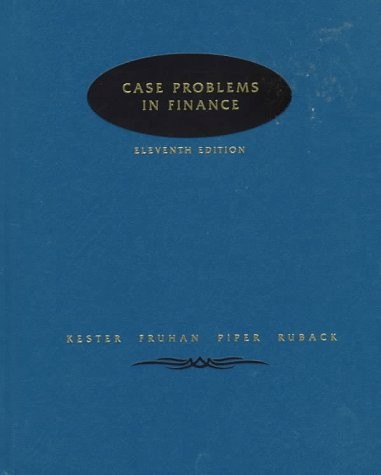 Case Problems In Finance