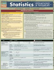 Statistics Equations & Answers Laminated Reference Guides by Joe Hauer: Used