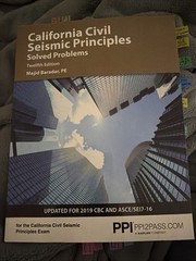 PPI California Civil Seismic Principles Solved Problems, 12th Edition