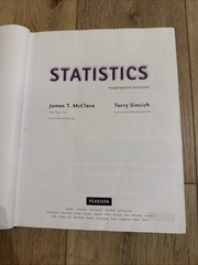 Statistics by Terry Sincich and James T. McClave (2016, Hardcover)