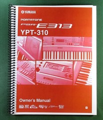 Yamaha PSR-E313 YPT-310 Instruction Manual: 90 Pages & Protective Covers!