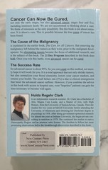 The Cure for All Advanced Cancers by Hulda Regehr Clark (Trade Paperback, 1999)