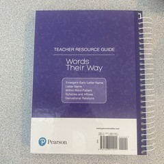 2019 Words Their Way Classroom Teacher Resource Guide Spiral Bound Book