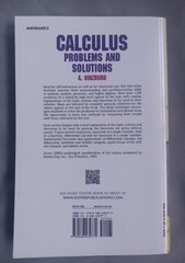 Calculus Problems and Solutions Ginzburg Preowned Paperback Very Good Condition
